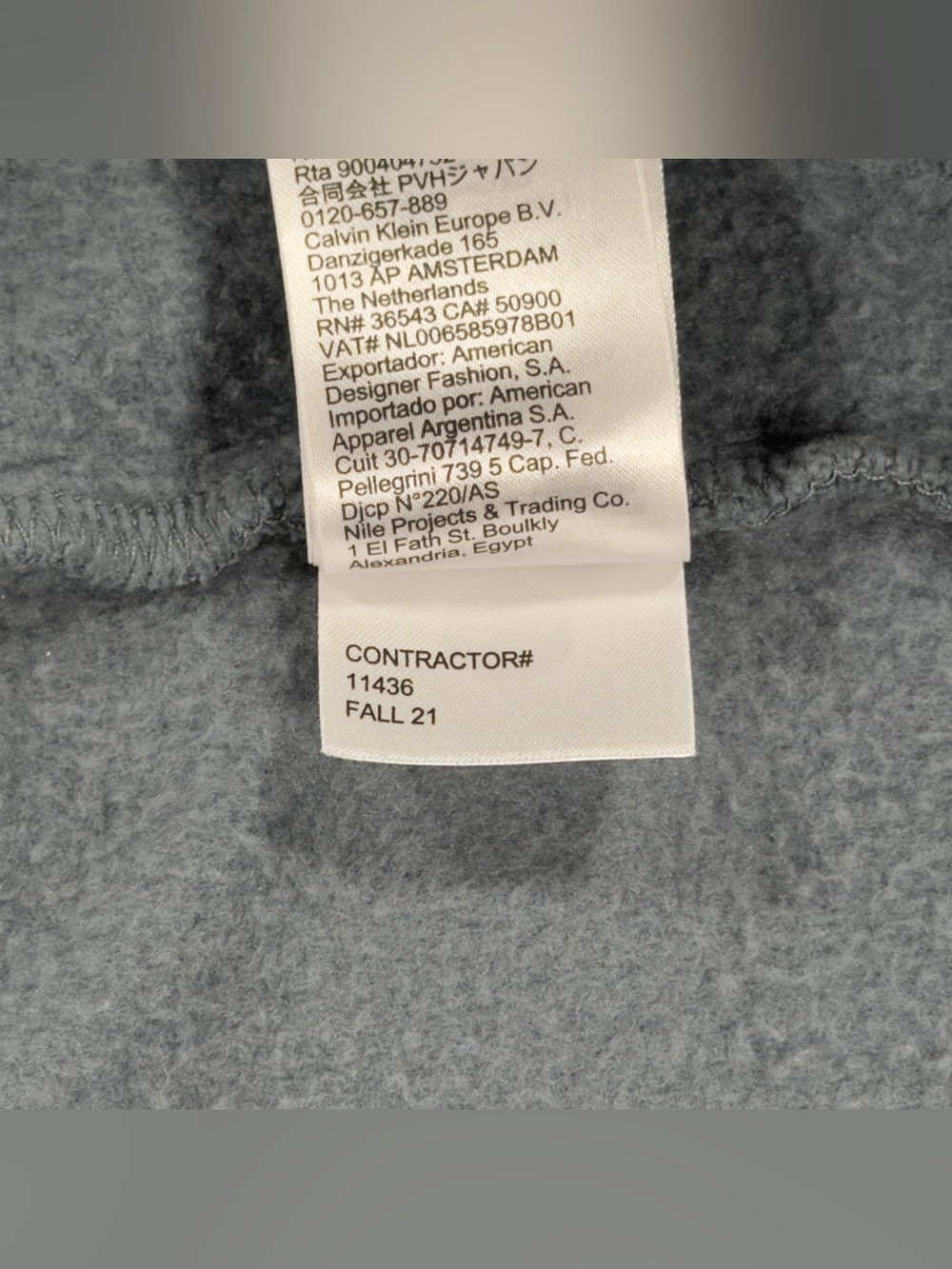 Calvin Klein Jeans Hoodie Mens M Blue Monogram Logo Fleece Pullover Sweatshirt - Picture 5 of 9